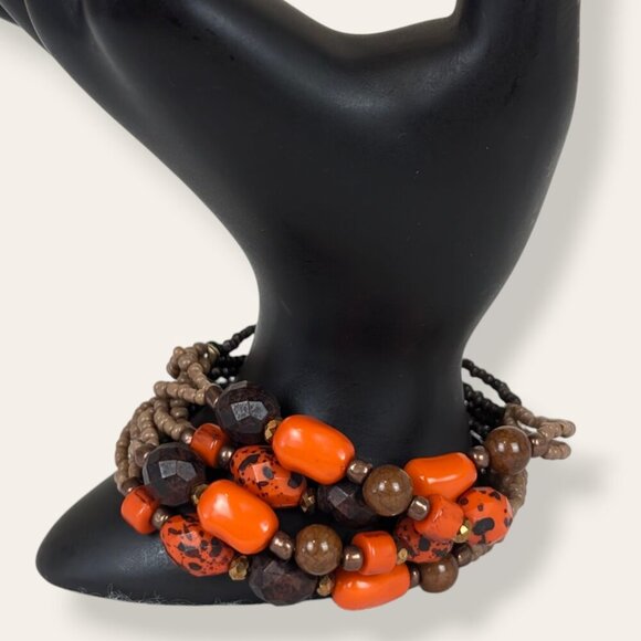 (2/$20) 8-Strand Bohemian Beaded Stretch Bracelet - Picture 1 of 5